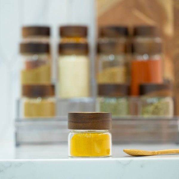 Acacia Screw On Spice Glass Jar - 135ml