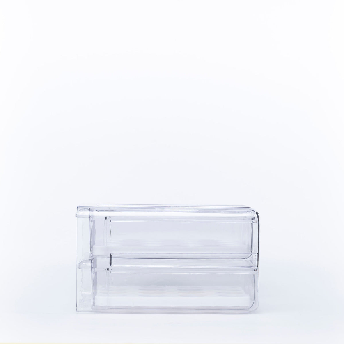 Two-Level Egg Organiser Drawer – Secure & Efficient Fridge Storage, ideal for enhancing kitchen and pantry organisation.