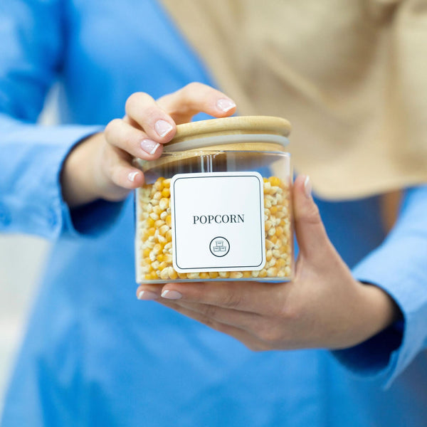 Round Glass Jar with Bamboo Lid - 840ml