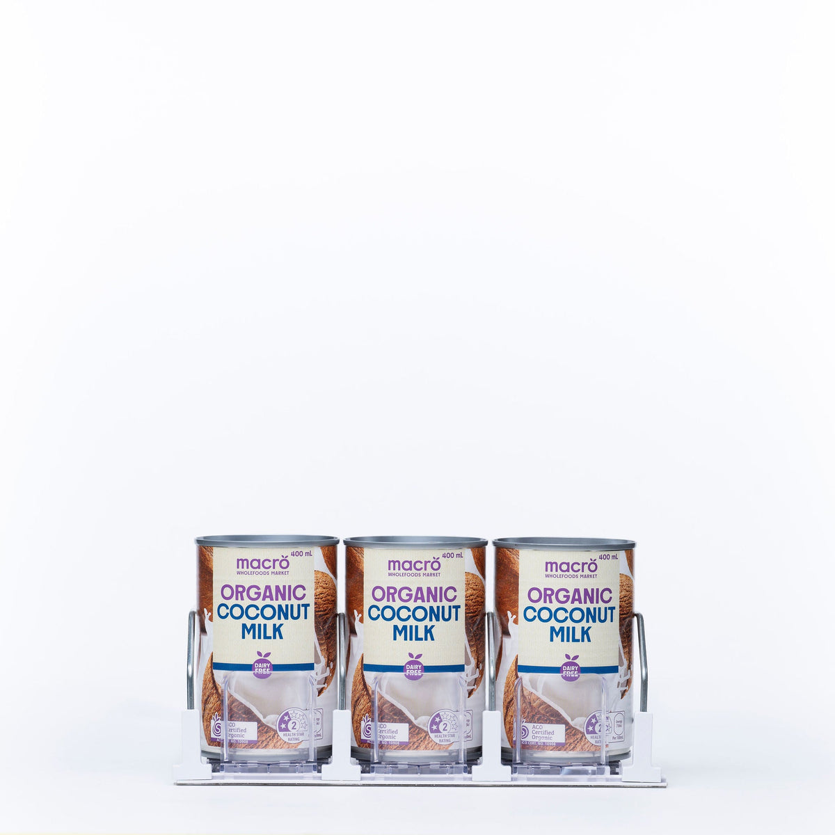 Sliding Can Organiser – Compact, Easy Access Storage holding three cans, ideal for kitchen and pantry organisation with pull out convenience.