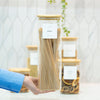 Square Glass Jar with Bamboo Lid – 2300ml