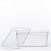Clear Double Fridge Organiser with Removable Baskets, ideal for optimising kitchen and pantry storage with easy access and functionality.