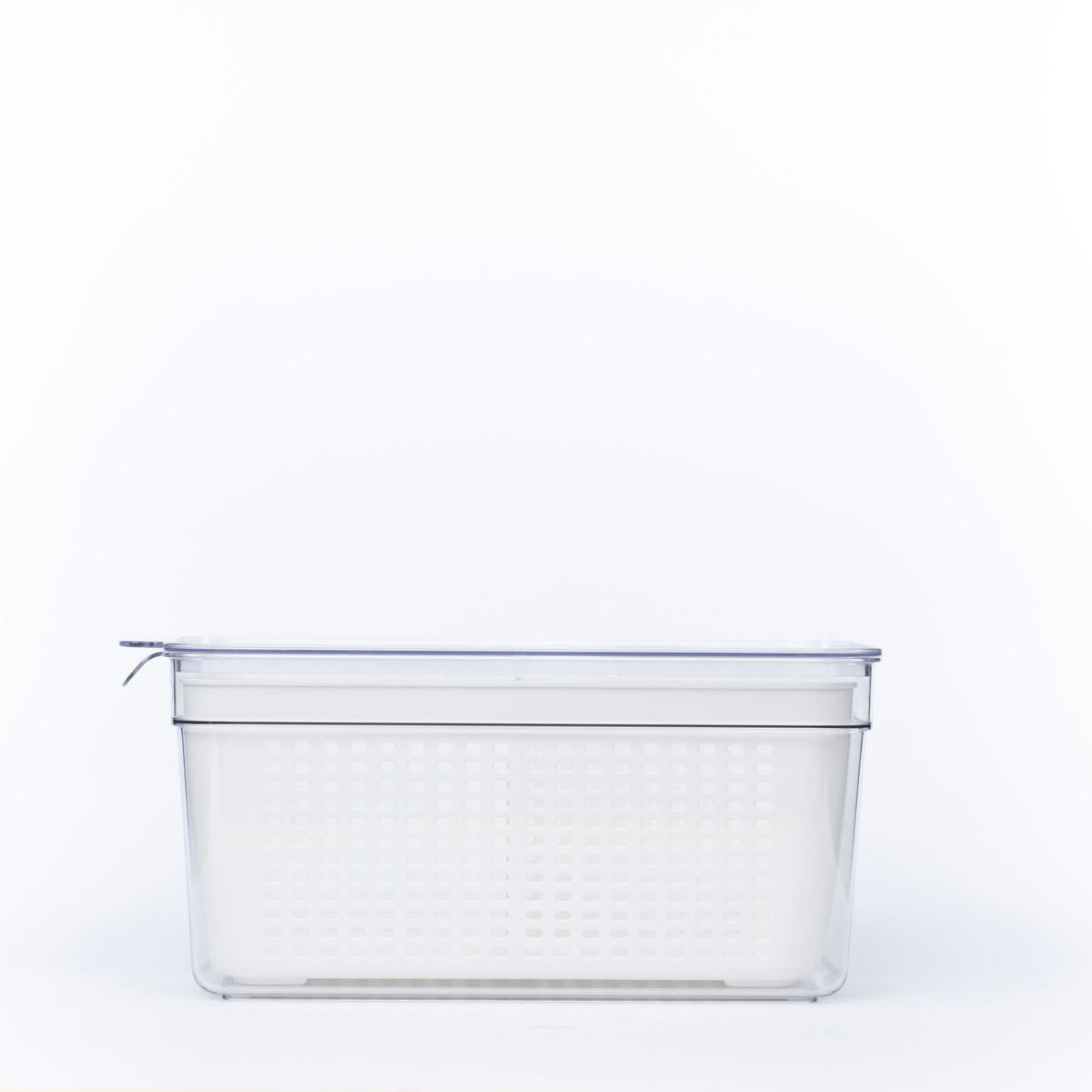 Clear Double Fridge Organiser with Removable Baskets designed for optimal kitchen storage and pantry organisation.
