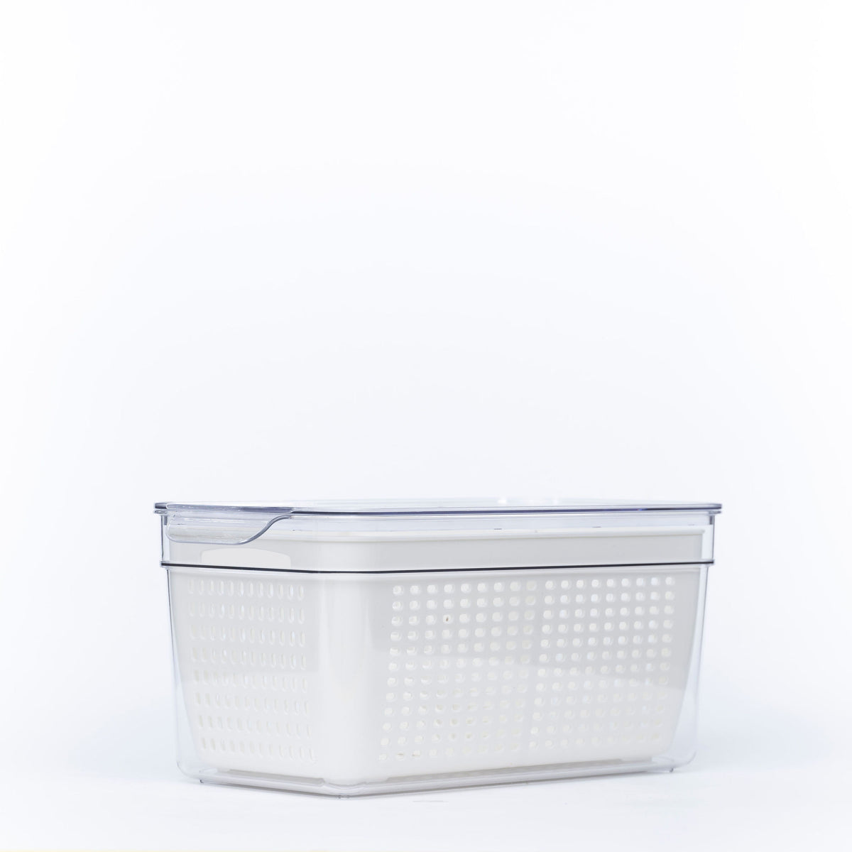 Double Fridge Organiser with Removable Baskets for efficient kitchen storage; ideal for pantry and fridge organisation with pull out bins.