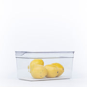 Clear Fridge Organiser with Lid storing lemons, ideal for kitchen organisation and pantry organisation, featuring effective storage.