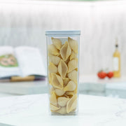 White Airtight Container with Twist Lock – 2800ml filled with pasta, perfect for pantry organisation and kitchen storage.