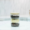 Stackable Round Bamboo Glass Jar – 450ml