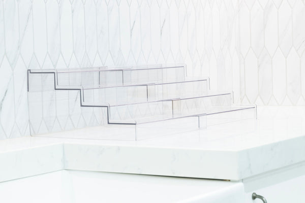 Expandable 4-Tier Clear Spice Rack Organiser