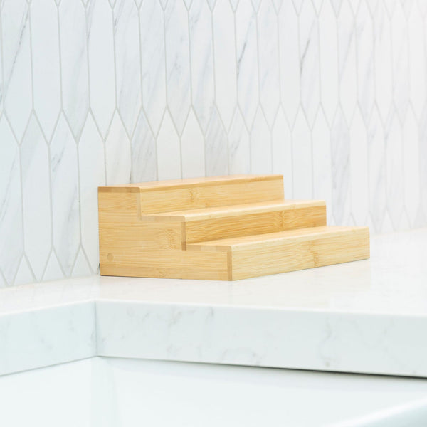 Large Bamboo Shelf – 3-Tier Organiser for Jars & More