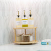 Double-Tier Bamboo Lazy Susan – 30cm Rotating Organiser
