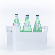 Pull-Out Organiser – White used for storing glass jars or bottles, ideal for kitchen or pantry organisation and efficient storage.