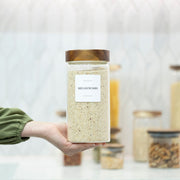 Acacia Signature Pantry Set glass storage jar with wooden lid, ideal for breadcrumbs