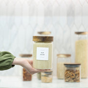 Acacia Signature Pantry Set glass jar with wooden lid, perfect for pantry storage of raw sugar, showcasing home storage organisers Australia