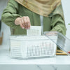 Double Fridge Organiser with Removable Baskets for efficient kitchen storage, ideal for enhancing fridge organisation.