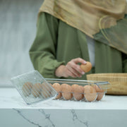 Egg Organiser with Lid – Secure & Convenient Fridge Storage on kitchen countertop, ideal for fridge and pantry organisation.