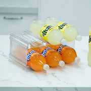 Large Stackable Bottle Organiser – Clear, Durable & Space-Saving for kitchen storage, fitting bottles neatly in the fridge.