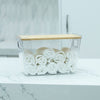 Clear Storage Container with Bamboo Lid – 29cm