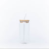 Bamboo Glass Drinking Jar Set – 500ml with Straws