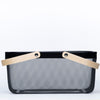 Large Black Mesh Basket with Wooden Handle