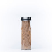 Glass Storage Jar – 1300ml with Clear Top Lid for pasta, ideal for kitchen and pantry organisation, showcasing efficient storage.
