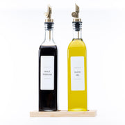 Clear Oil & Vinegar Bottle – 500 ml set on kitchen counter for efficient kitchen organisation and storage.