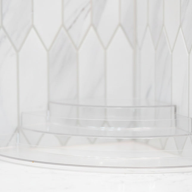 Clear 3-Tier Corner Spice Rack with 11 × 160 ml Spice Jars
