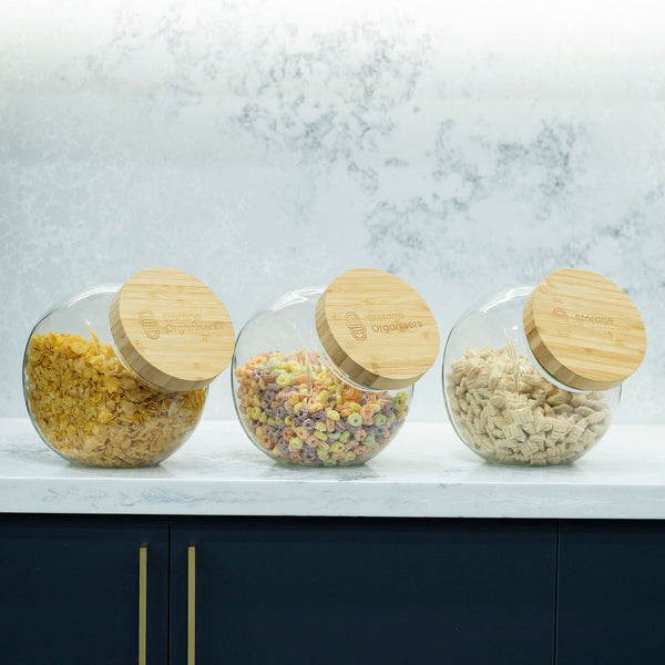 Round Tilt Glass Jar with Bamboo Lid – 4 L