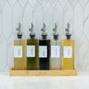 Oil & Vinegar Book Bottles with Bamboo Tray – 5 Pack