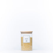 1250ml Glass Storage Jar with Bamboo Lid filled with risoni, ideal for pantry organisation and kitchen storage.