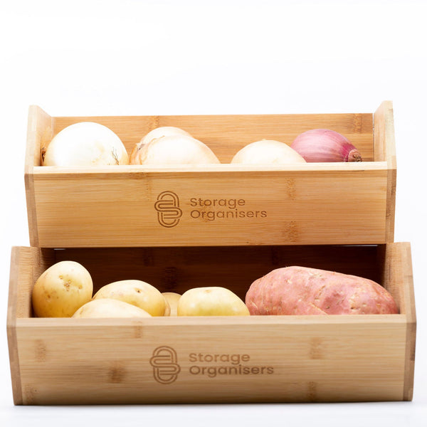 Bamboo Stackable Organiser – Wide