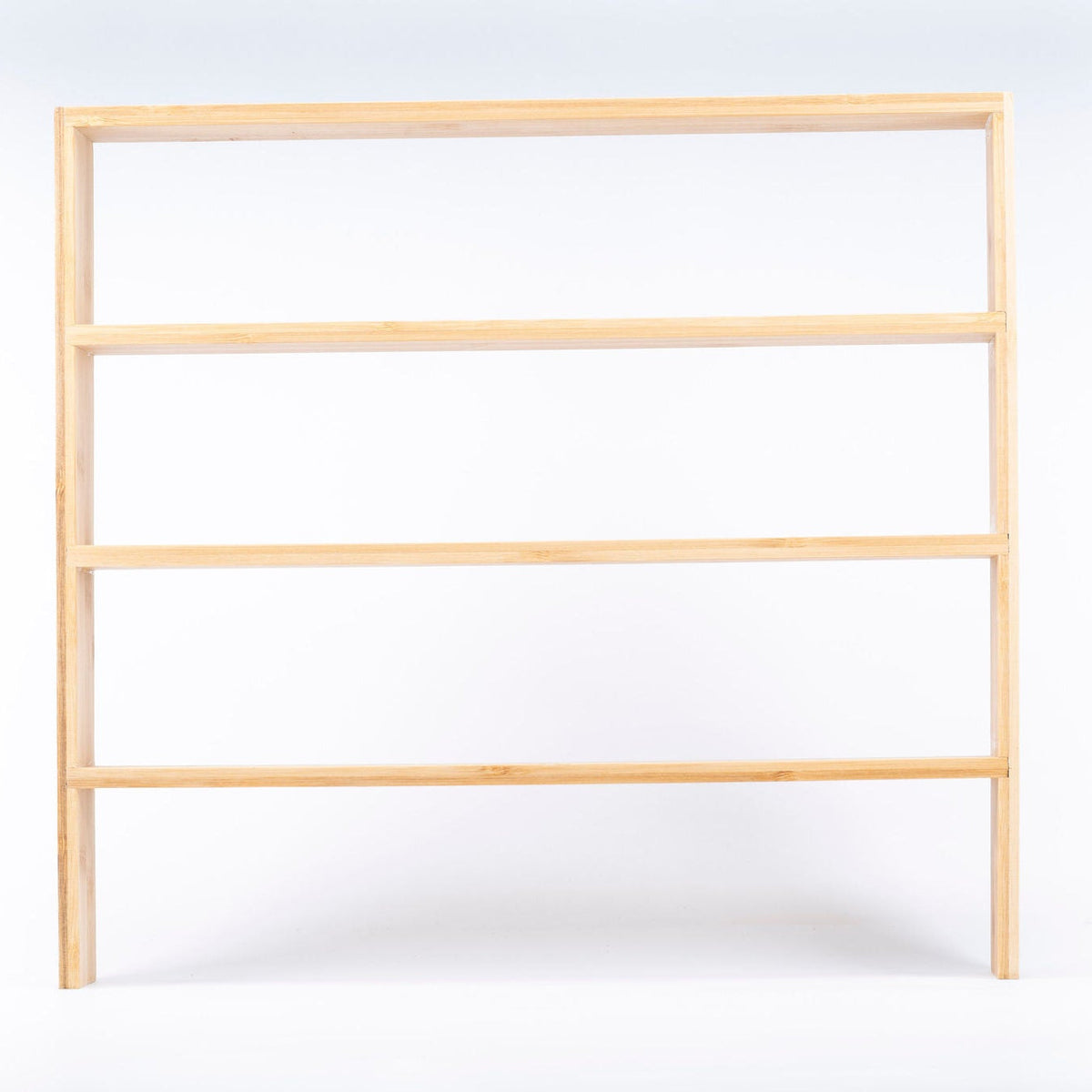 Bamboo Standing 4-Tier Shelf for effective kitchen and pantry organisation, ideal for use as versatile storage organisers.