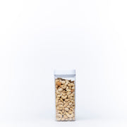 Elegant White Airtight Container – 1100ML filled with cashews, perfect for pantry organisation and keeping snacks fresh.