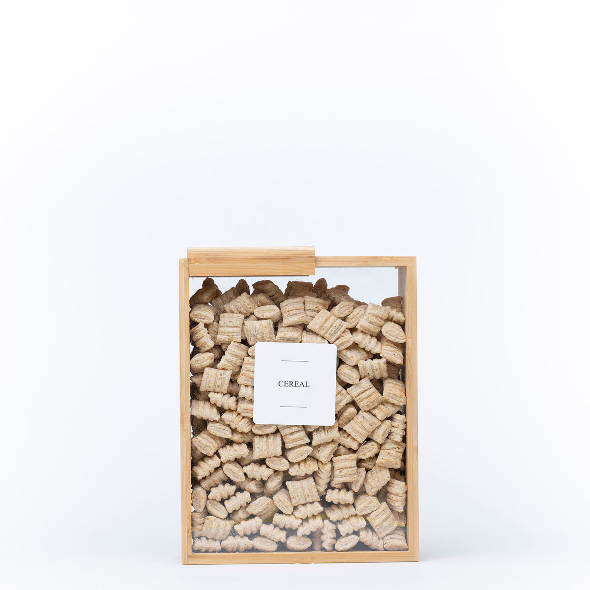 Bamboo Food Dispenser – 3L, ideal for kitchen pantry organisation, storing cereals; a modern storage organiser solution.