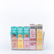 Clear Multi-Use Storage Tub With Lip – XL used for pantry organisation, neatly holding boxed desserts. Ideal storage organisers for kitchen.