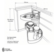 Swivel Corner Unit Left and Right Hand – Corner Cabinet Storage