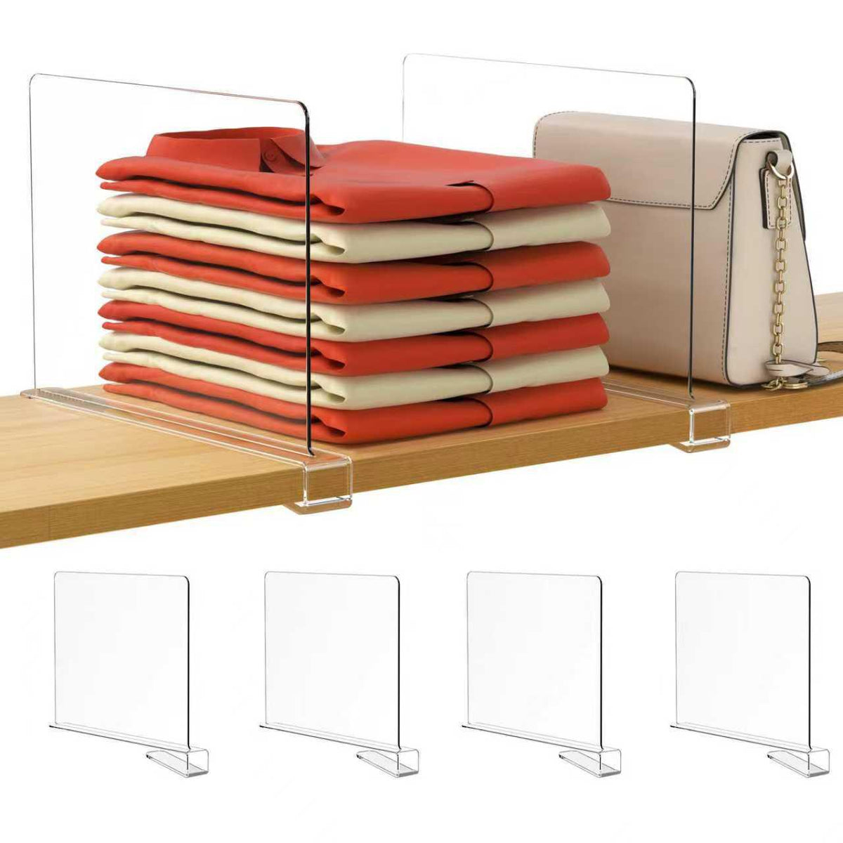 Clear Shelf Divider – 30cm Wardrobe Organiser