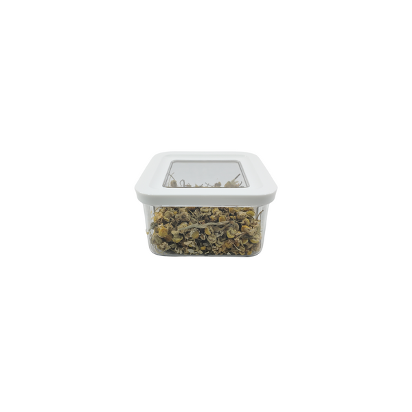 White Airtight Container with Side Clips and Transparent Lid – 400ML