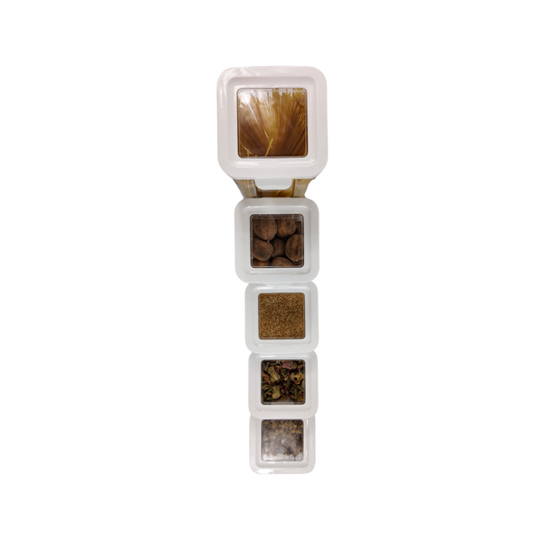 White Airtight Container with Side Clips and Transparent Lid