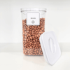 White airtight container with twist lock, 2100ml, filled with beans; ideal for kitchen storage solutions and stylish home organization.