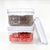 White airtight containers with twist lock, 500ml. Ideal for kitchen organization, pantry storage. Stylish, space-saving solution.