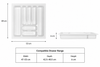 White Cutlery Tray 530x480mm