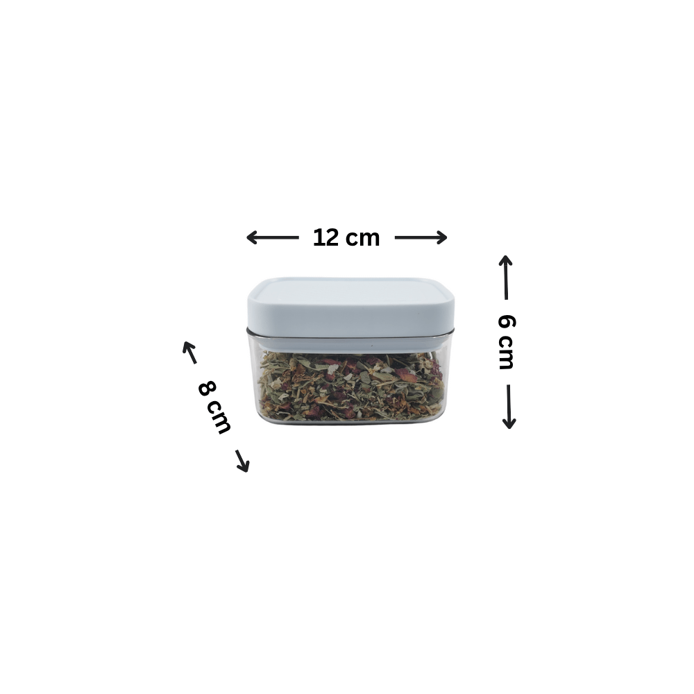 Compact White Airtight Container – 15 Pack for kitchen spices, perfect for fridge organisers or pantry organisation.