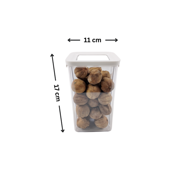 White Airtight Container with Side Clips and Transparent Lid – 1300ML