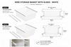 Wire Storage Basket with Slides - White