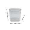 Clear XS under-sink storage tub, 12.5cm x 12cm x 9cm, kitchen organiser