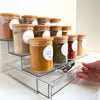 Acrylic Spice Rack with Drawer & 12 Bamboo Herb and Spice Jars
