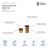 Acacia screw-on spice jar with natural wood lid and clear glass body, available in two sizes for organised pantry and spice storage solutions