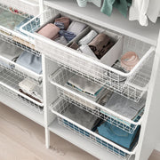Wire Storage Basket with Slides – Available in 2 Sizes, perfect for drawer organisers in a wardrobe for clothing storage.