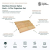 Bamboo Drawer Spice Rack – 8-Tier Organiser Set