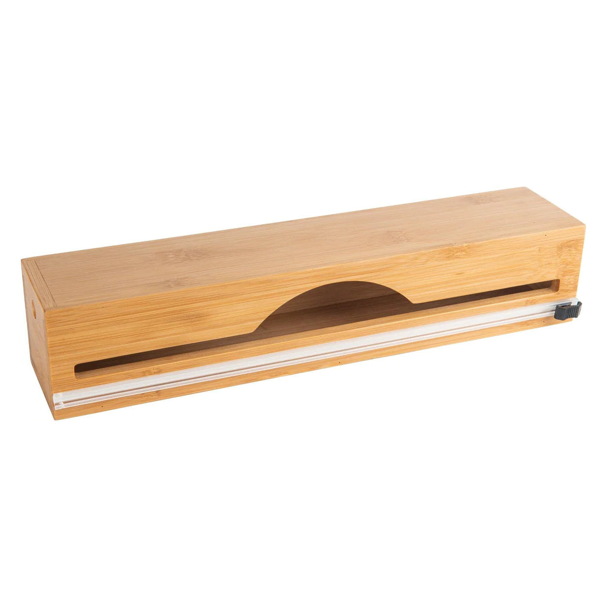Bamboo Food Wrap Dispenser – Single Roll for efficient kitchen organisation, perfect for storage organisers in drawers or pantries.